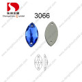 Navette Shape Sew on Glass Stone for Bride Dress Capri Blue Dz-3066